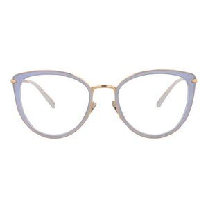 New Authentic Pomellato Womens Cat Eye Blue Gold Transparent Fashion Designer Su